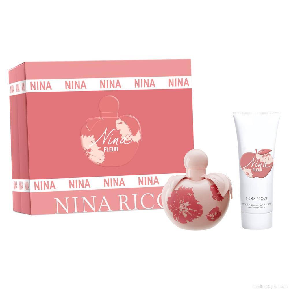 Kit Perfume Nina Ricci Nina Fleur Feminino Eau de Toilette 80 ml + Loção Corporal 100 ml Kit Perfume Nina Ricci Nina Fleur Feminino Eau de Toilette 80 ml + Loção Corporal 100 ml