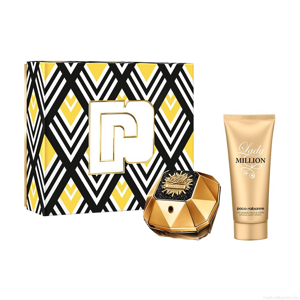 Kit Perfume Paco Rabanne Lady Million Fabulous Feminino Eau de Parfum 80 ml + Loção Corporal 100 ml Kit Perfume Paco Rabanne Lady Million Fabulous Feminino Eau de Parfum 80 ml + Loção Corporal 100 ml