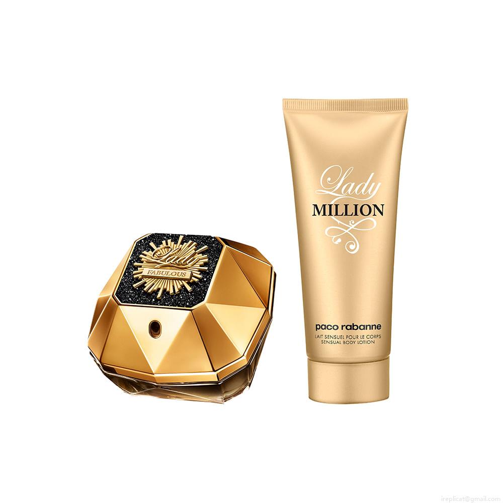 Kit Perfume Paco Rabanne Lady Million Fabulous Feminino Eau de Parfum 80 ml + Loção Corporal 100 ml Kit Perfume Paco Rabanne Lady Million Fabulous Feminino Eau de Parfum 80 ml + Loção Corporal 100 ml