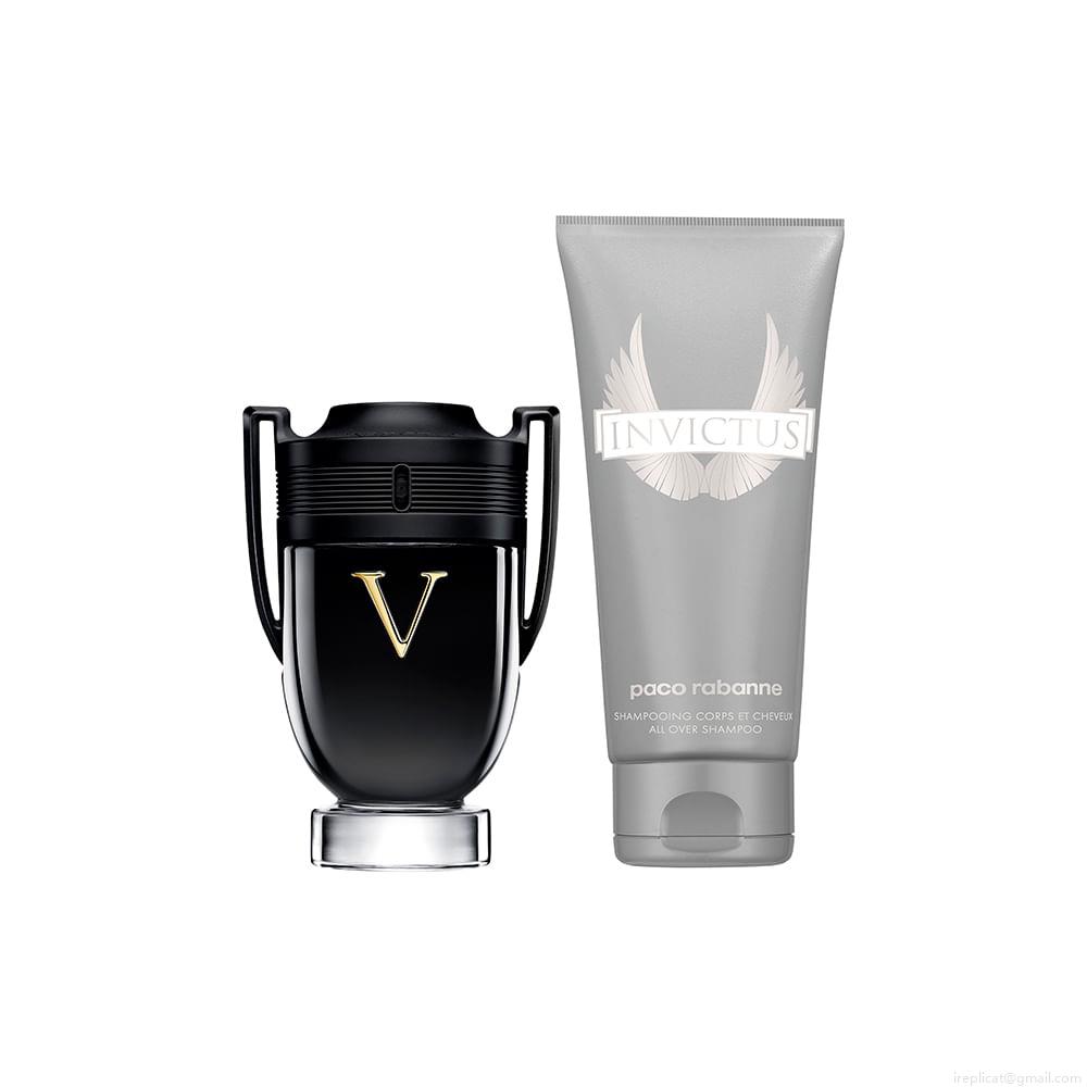 Kit Perfume Paco Rabanne Invictus Victory Masculino Eau de Parfum 50 ml + Shampoo Corporal 100 ml Kit Perfume Paco Rabanne Invictus Victory Masculino Eau de Parfum 50 ml + Shampoo Corporal 100 ml