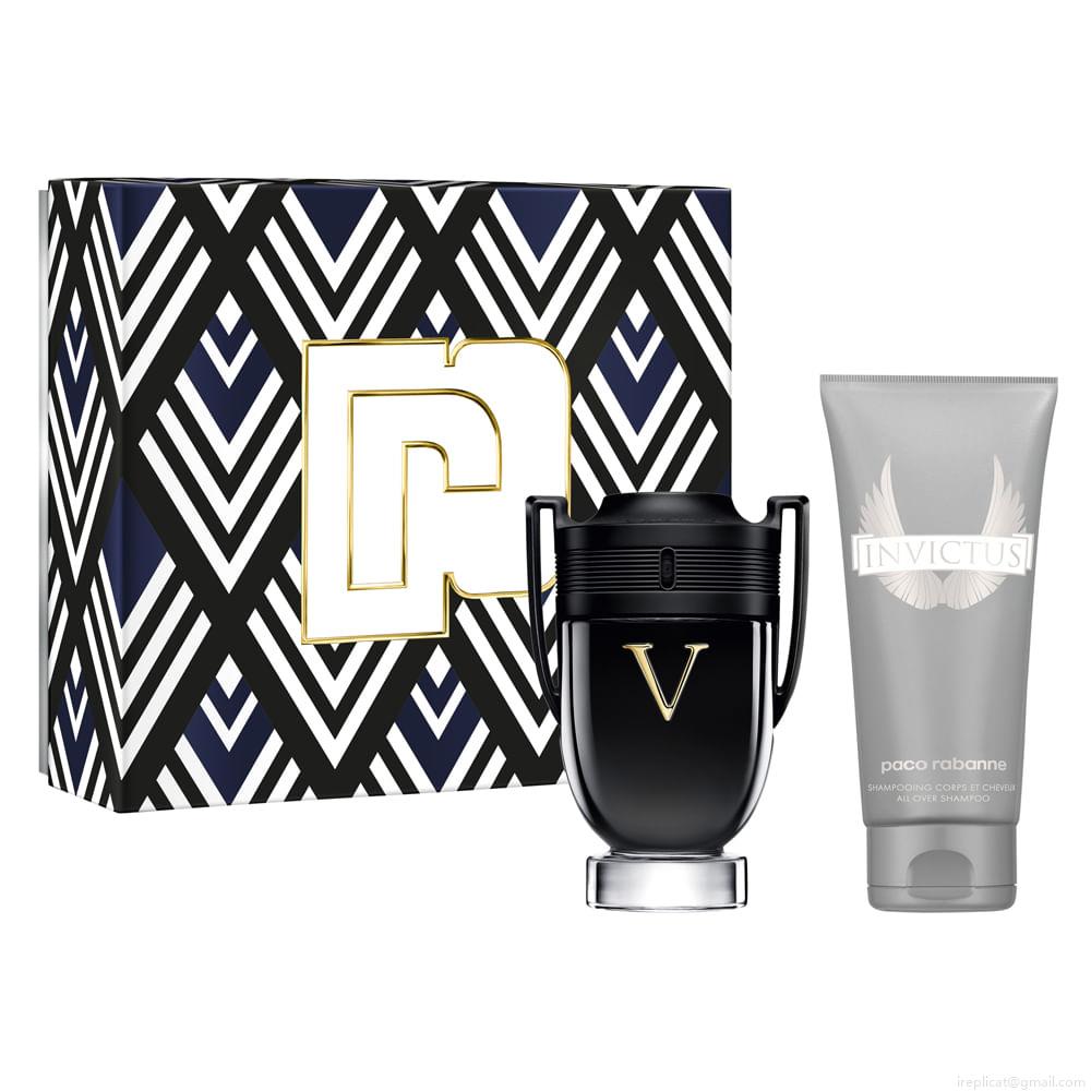 Kit Perfume Paco Rabanne Invictus Victory Masculino Eau de Parfum 100 ml + Gel de Banho 100 ml Kit Perfume Paco Rabanne Invictus Victory Masculino Eau de Parfum 100 ml + Gel de Banho 100 ml