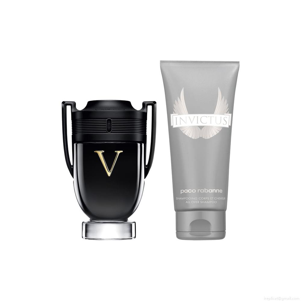 Kit Perfume Paco Rabanne Invictus Victory Masculino Eau de Parfum 100 ml + Gel de Banho 100 ml Kit Perfume Paco Rabanne Invictus Victory Masculino Eau de Parfum 100 ml + Gel de Banho 100 ml