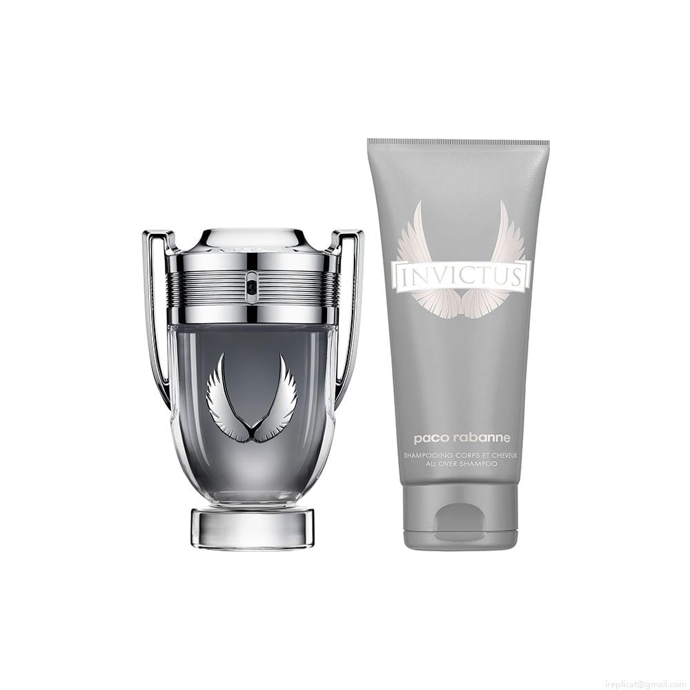 Kit Perfume Paco Rabanne Invictus Platinum Masculino Eau de Parfum 100 ml + Shampoo Corporal 100 ml Kit Perfume Paco Rabanne Invictus Platinum Masculino Eau de Parfum 100 ml + Shampoo Corporal 100 ml