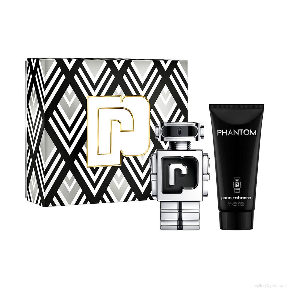 Kit Perfume Paco Rabanne Phantom Masculino Eau de Toilette 100 ml + Gel de Banho 100 ml Kit Perfume Paco Rabanne Phantom Masculino Eau de Toilette 100 ml + Gel de Banho 100 ml