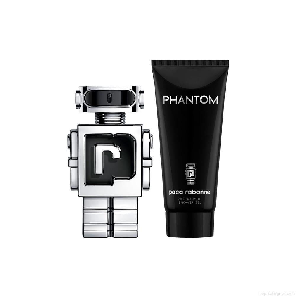 Kit Perfume Paco Rabanne Phantom Masculino Eau de Toilette 100 ml + Gel de Banho 100 ml Kit Perfume Paco Rabanne Phantom Masculino Eau de Toilette 100 ml + Gel de Banho 100 ml