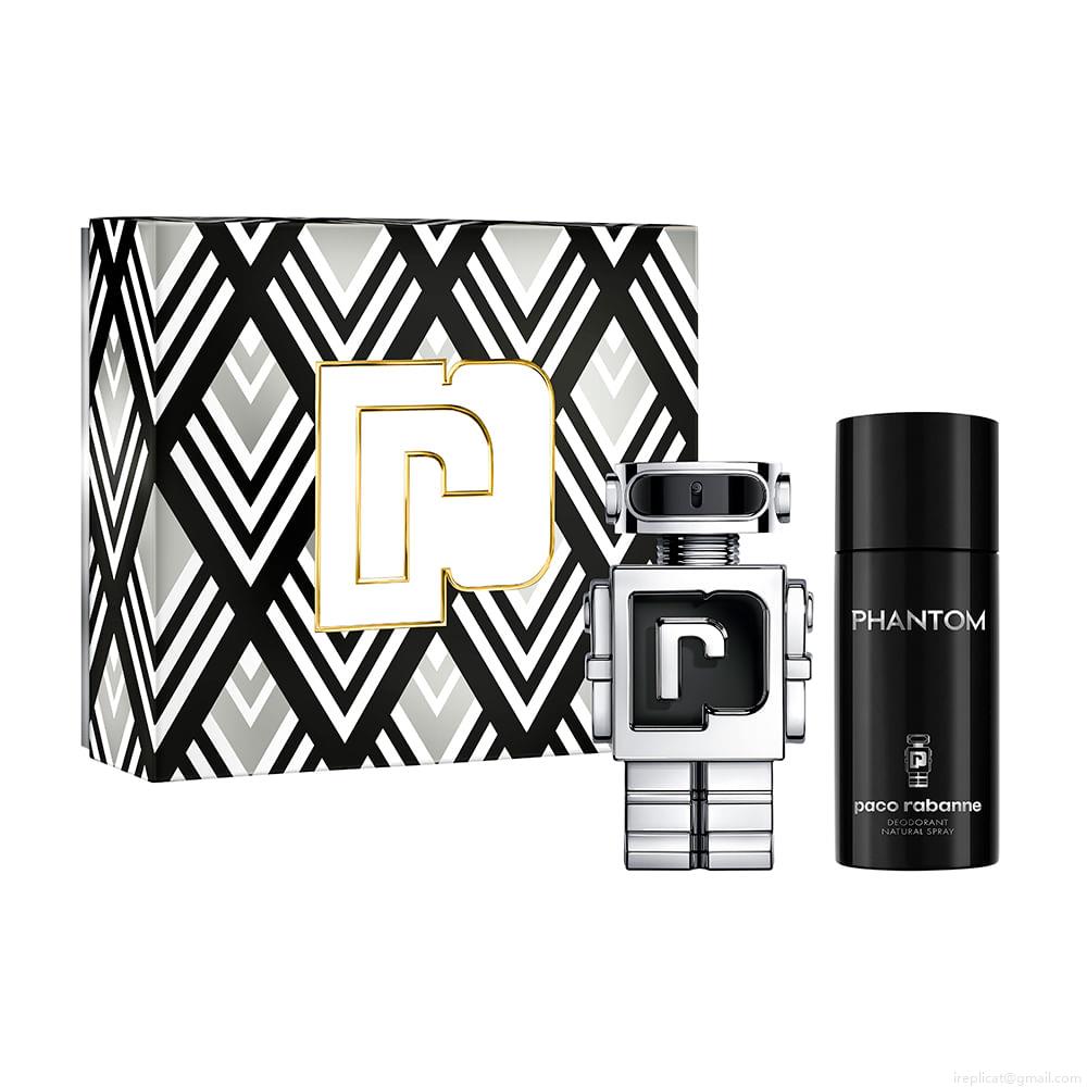 Kit Perfume Paco Rabanne Phantom Masculino Eau de Toilette 100 ml + Desodorante 150 ml Kit Perfume Paco Rabanne Phantom Masculino Eau de Toilette 100 ml + Desodorante 150 ml