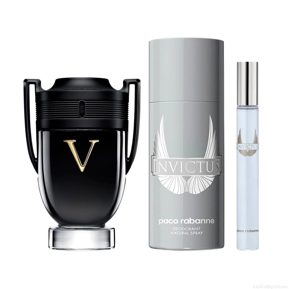 Kit Perfume Paco Rabanne Invictus Victory Extrême Masculino Eau de Parfum 100 ml + Desodorante 100 ml + Miniatura 10 ml Kit Perfume Paco Rabanne Invictus Victory Extrême Masculino Eau de Parfum 100 ml + Desodorante 100 ml + Miniatura 10 ml