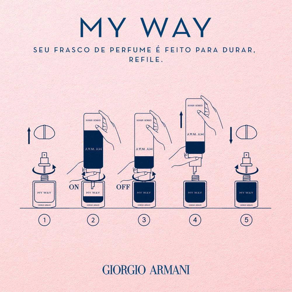 Perfume Giorgio Armani My Way Feminino Eau de Parfum Recarregável 90 ml Perfume Giorgio Armani My Way Feminino Eau de Parfum Recarregável 90 ml