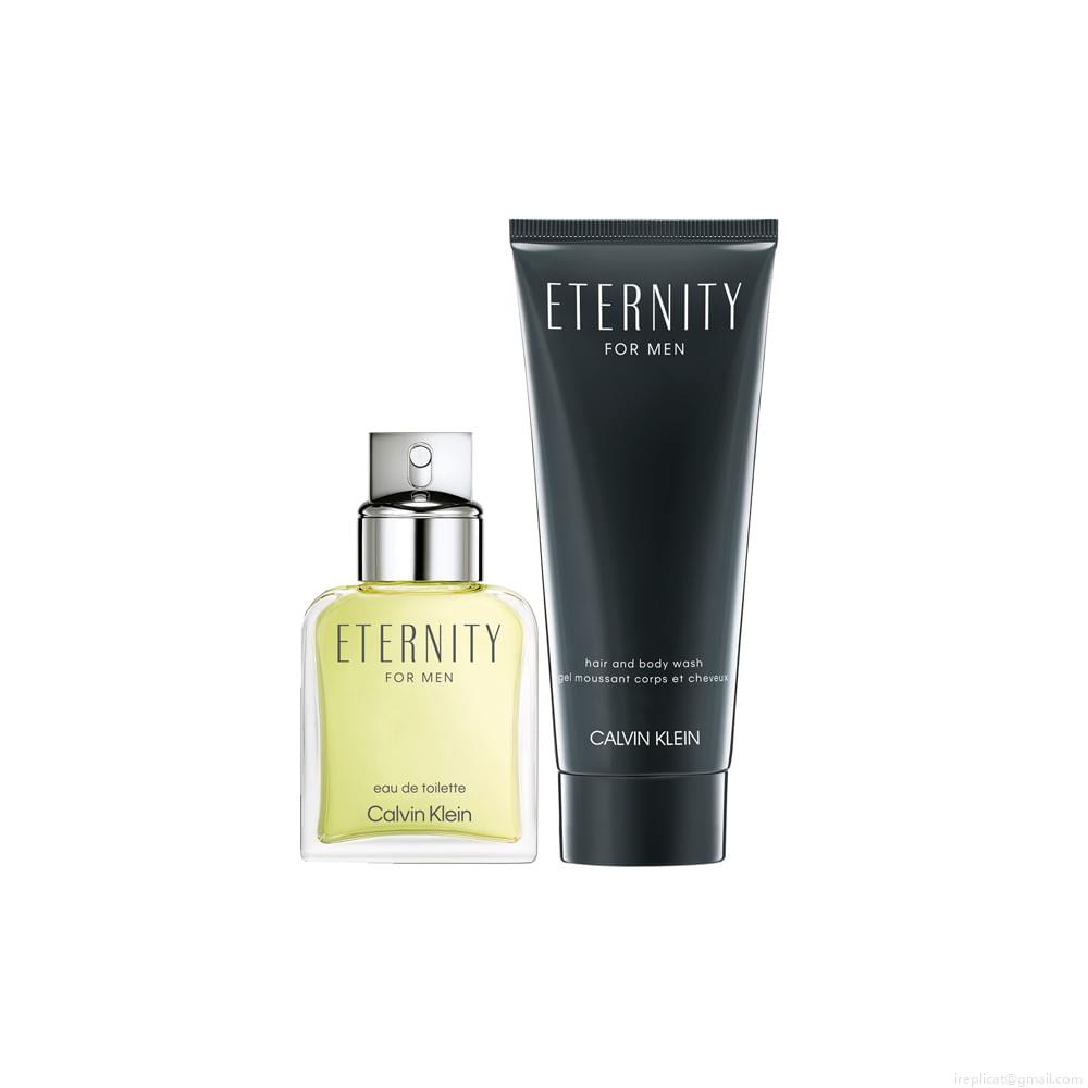 Kit Calvin Klein Eternity Masculino Eau de Toilette 50 ml + Gel de Banho 100 ml Kit Calvin Klein Eternity Masculino Eau de Toilette 50 ml + Gel de Banho 100 ml