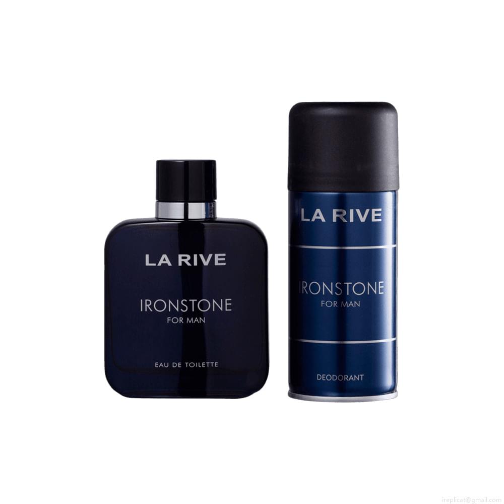Kit Perfume La Rive Ironstone Masculino Eau de Toilette 100 ml + Desodorante 150 ml Kit Perfume La Rive Ironstone Masculino Eau de Toilette 100 ml + Desodorante 150 ml