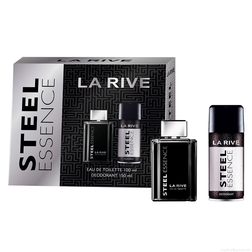 Kit Perfume La Rive Steel Essence Masculino Eau de Toilette 100 ml + Desodorante 150 ml Kit Perfume La Rive Steel Essence Masculino Eau de Toilette 100 ml + Desodorante 150 ml
