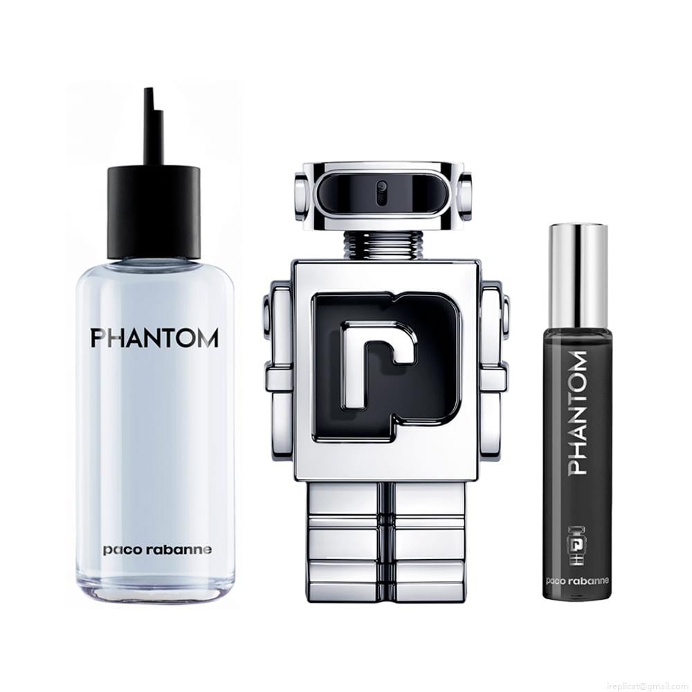 Kit Perfume Paco Rabanne Phantom Masculino Eau de Toilette 200 ml Refil + Perfume 80 ml Recarregável + Perfume 15 ml Kit Perfume Paco Rabanne Phantom Masculino Eau de Toilette 200 ml Refil + Perfume 80 ml Recarregável + Perfume 15 ml
