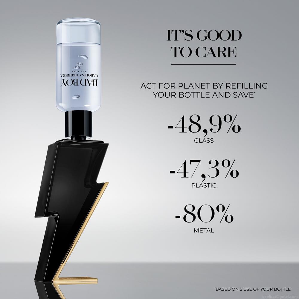 Perfume Carolina Herrera Bad Boy Masculinno Eau de Toilette Refil 200 ml Perfume Carolina Herrera Bad Boy Masculinno Eau de Toilette Refil 200 ml