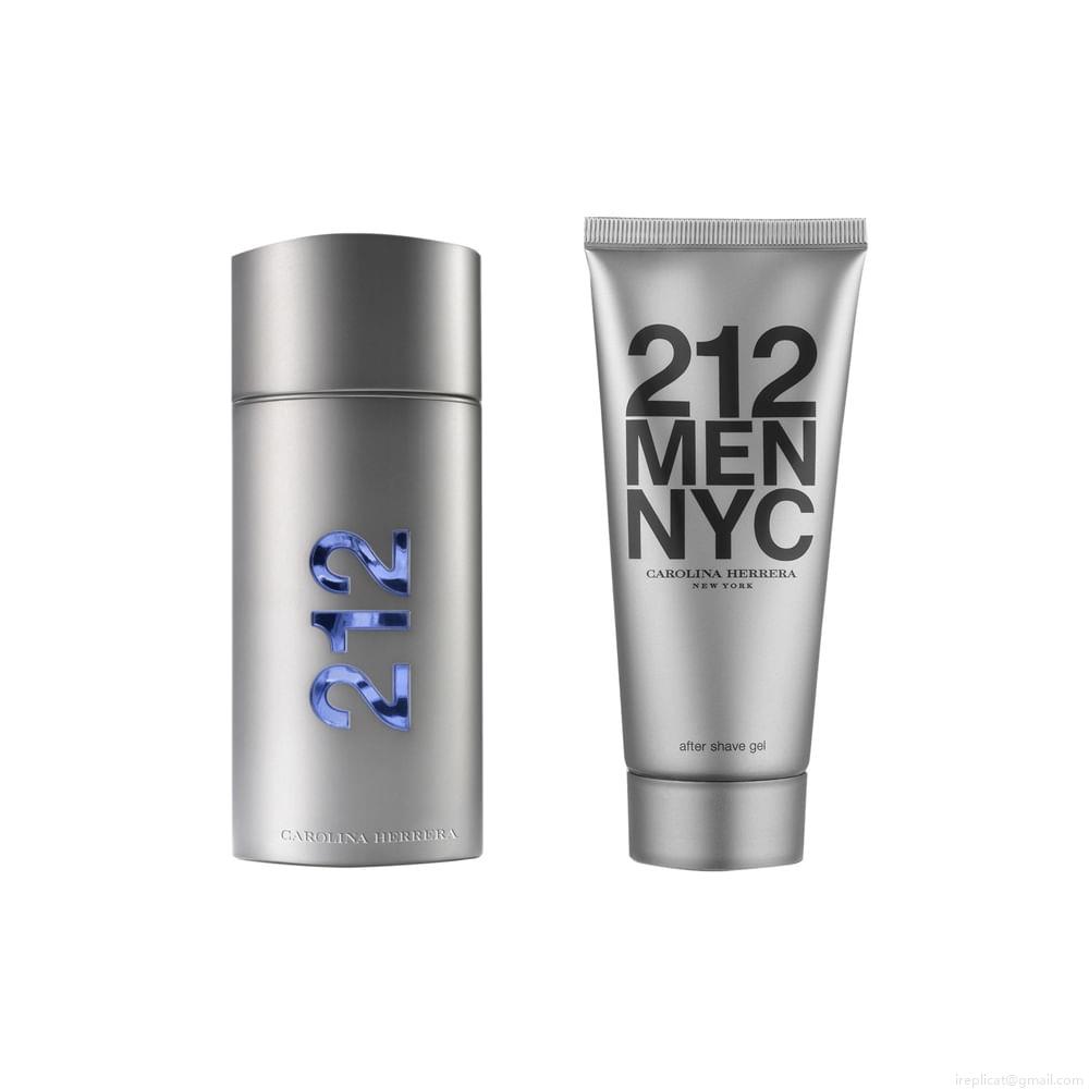 Kit Perfume Carolina Herrera 212 Men Masculino Eau de Toilette 100 ml + Gel Pós Barba 100 ml Kit Perfume Carolina Herrera 212 Men Masculino Eau de Toilette 100 ml + Gel Pós Barba 100 ml