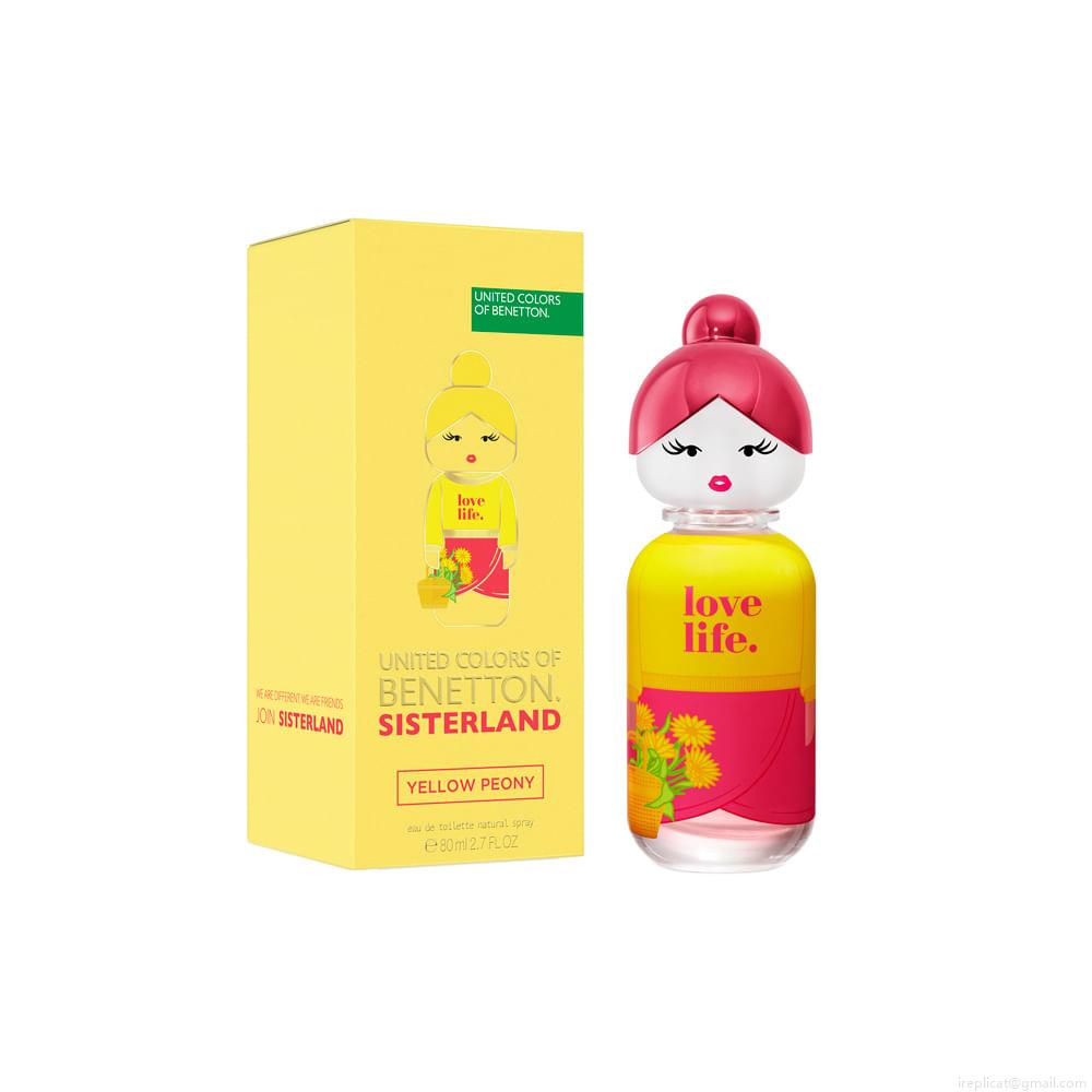 Perfume Benetton Sisterland Yellow Peony Feminino Eau de Toilette 80 ml Perfume Benetton Sisterland Yellow Peony Feminino Eau de Toilette 80 ml