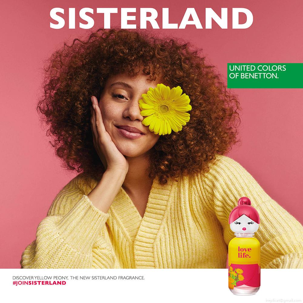 Perfume Benetton Sisterland Yellow Peony Feminino Eau de Toilette 80 ml Perfume Benetton Sisterland Yellow Peony Feminino Eau de Toilette 80 ml