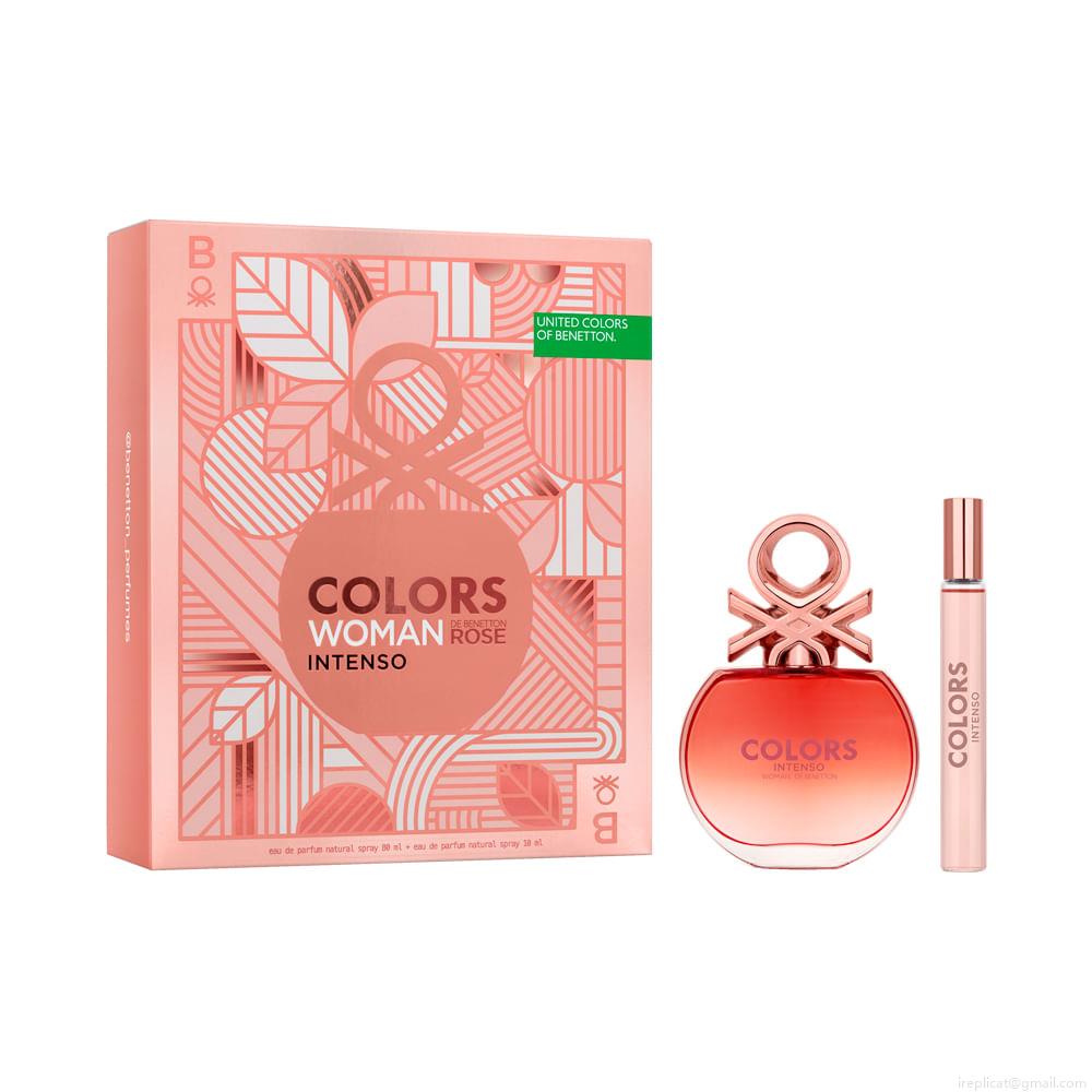 Kit Perfume United Colors Of Benetton Woman Rose Intenso Feminino Eau de Parfum 80 ml + Miniatura 10 ml Kit Perfume United Colors Of Benetton Woman Rose Intenso Feminino Eau de Parfum 80 ml + Miniatura 10 ml
