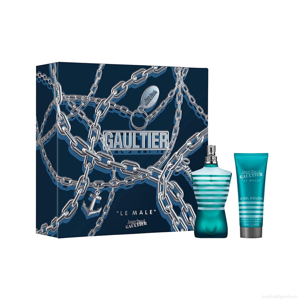 Kit Perfume Jean Paul Gaultier Le Male Masculino Eau de Toilette 75 ml + Gel de Banho 75 ml Kit Perfume Jean Paul Gaultier Le Male Masculino Eau de Toilette 75 ml + Gel de Banho 75 ml