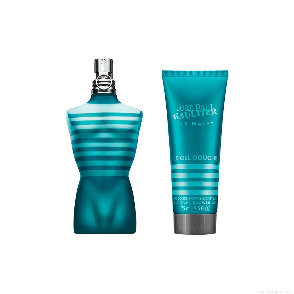 Kit Perfume Jean Paul Gaultier Le Male Masculino Eau de Toilette 75 ml + Gel de Banho 75 ml Kit Perfume Jean Paul Gaultier Le Male Masculino Eau de Toilette 75 ml + Gel de Banho 75 ml