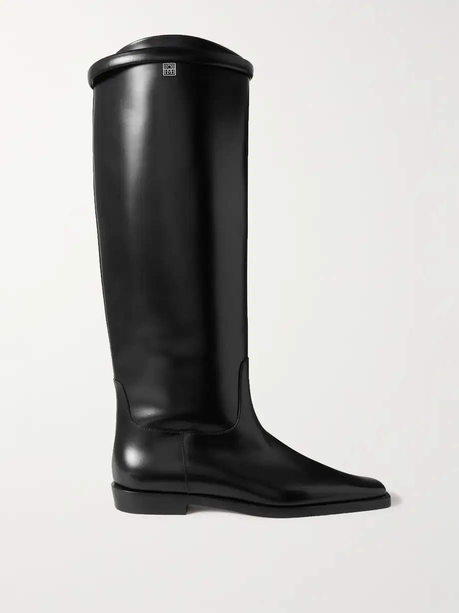 + NET SUSTAIN The Riding leather knee boots + NET SUSTAIN The Riding leather knee boots
