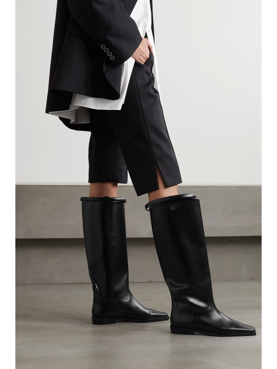 + NET SUSTAIN The Riding leather knee boots + NET SUSTAIN The Riding leather knee boots