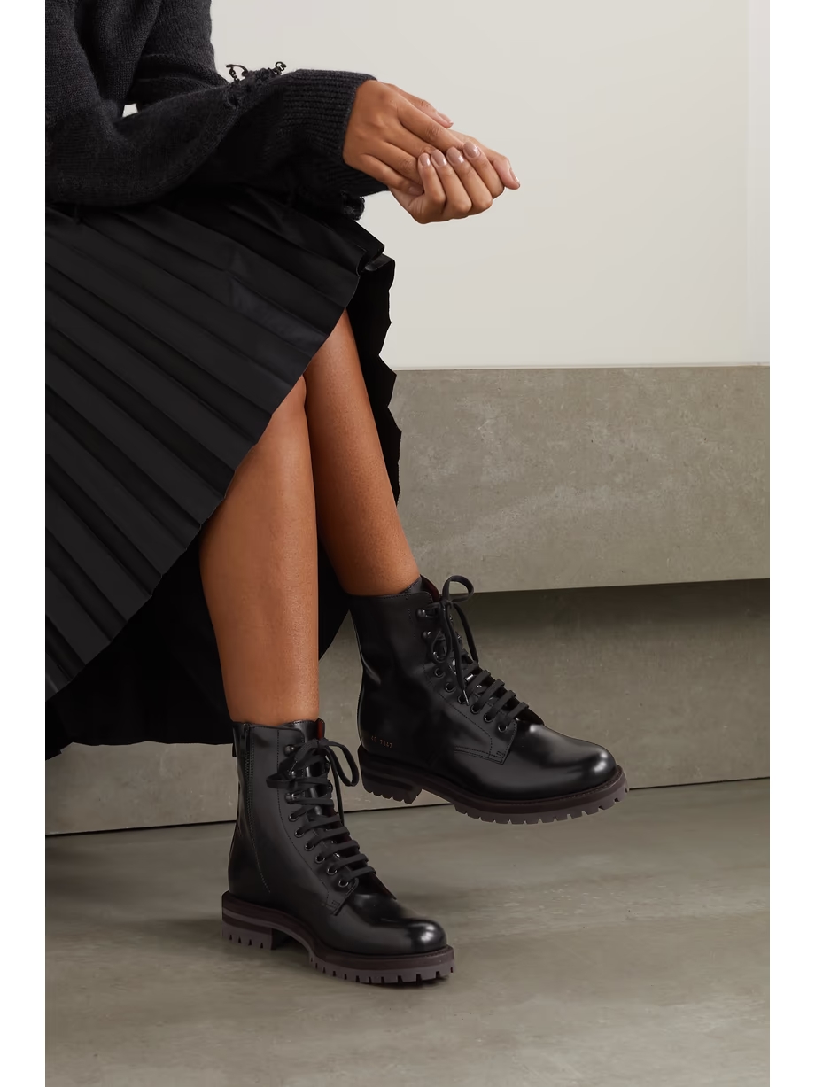 Leather combat boots Leather combat boots