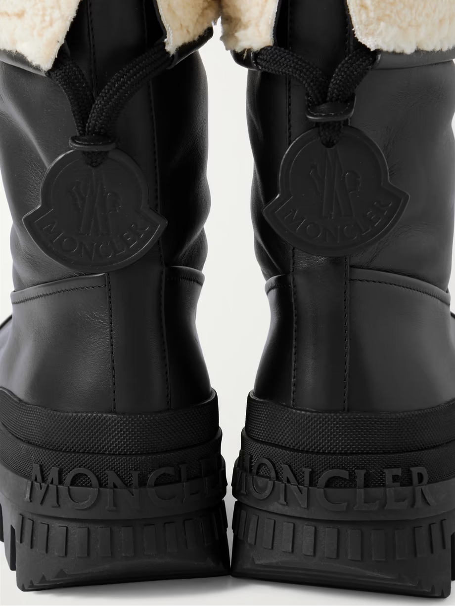 Moscova faux fur-trimmed leather ankle boots Moscova faux fur-trimmed leather ankle boots