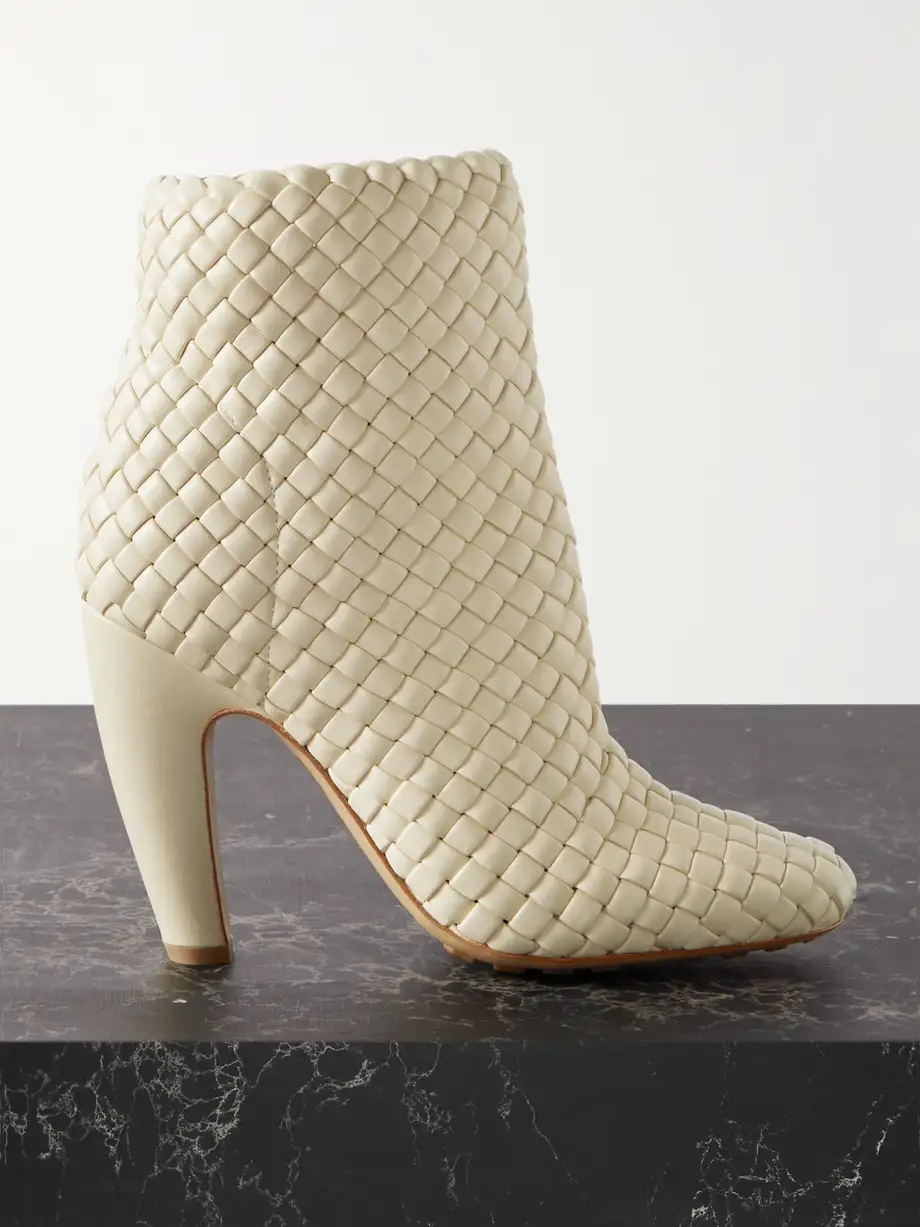 Mini Lido intrecciato leather ankle boots Mini Lido intrecciato leather ankle boots
