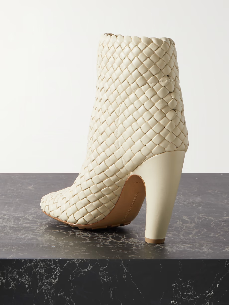 Mini Lido intrecciato leather ankle boots Mini Lido intrecciato leather ankle boots