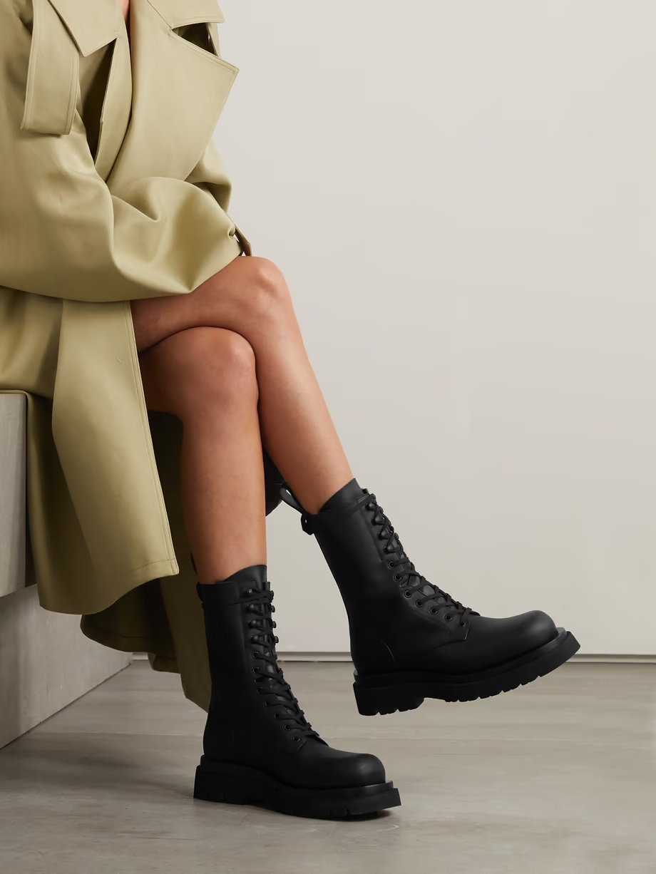 Lace-up leather ankle boots Lace-up leather ankle boots