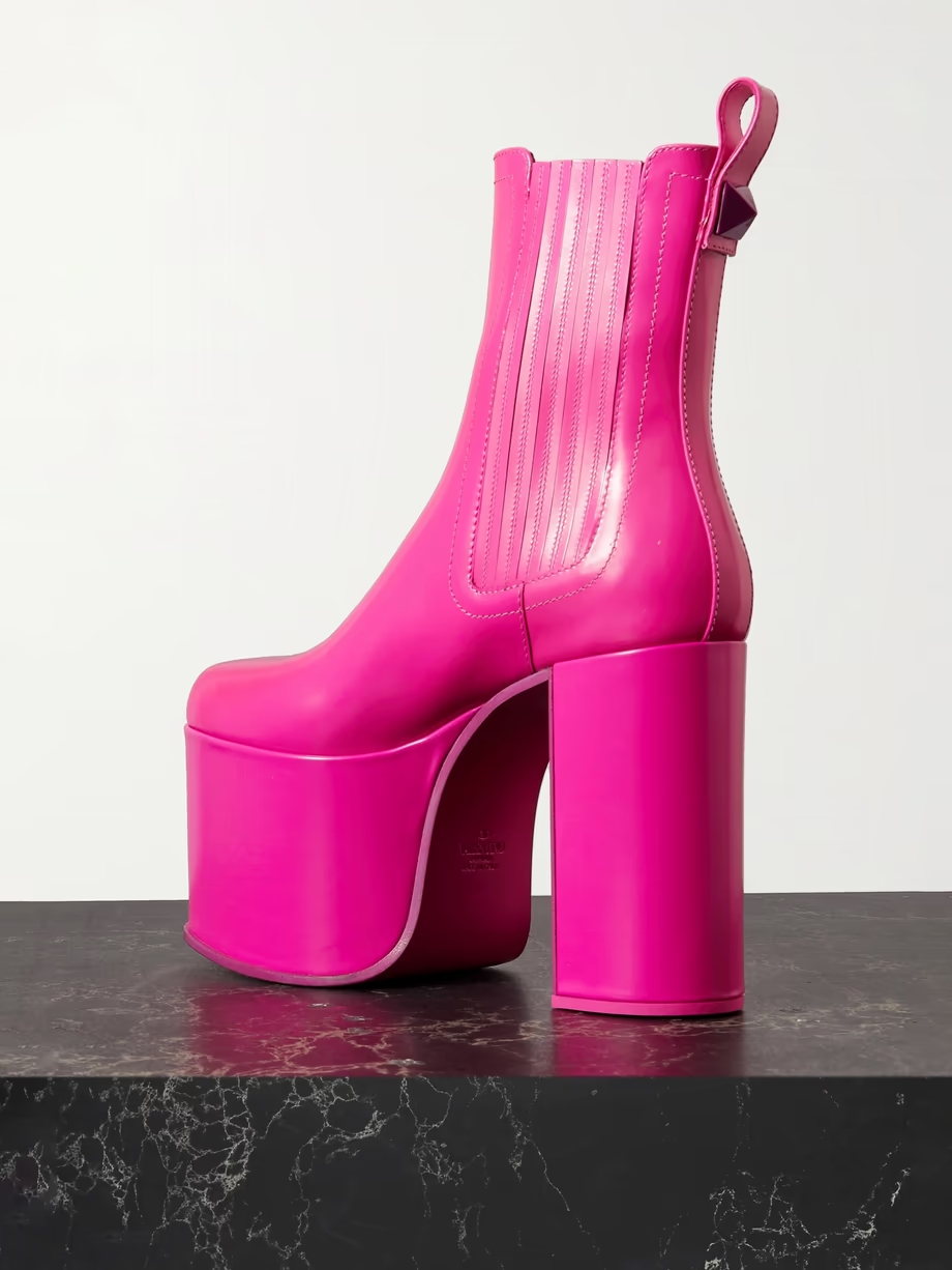 Valentino Garavani Club Beatle 125 patent-leather platform ankle boots Valentino Garavani Club Beatle 125 patent-leather platform ankle boots