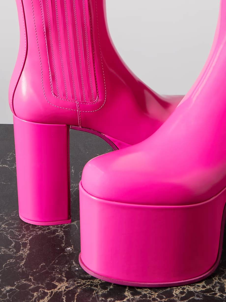 Valentino Garavani Club Beatle 125 patent-leather platform ankle boots Valentino Garavani Club Beatle 125 patent-leather platform ankle boots