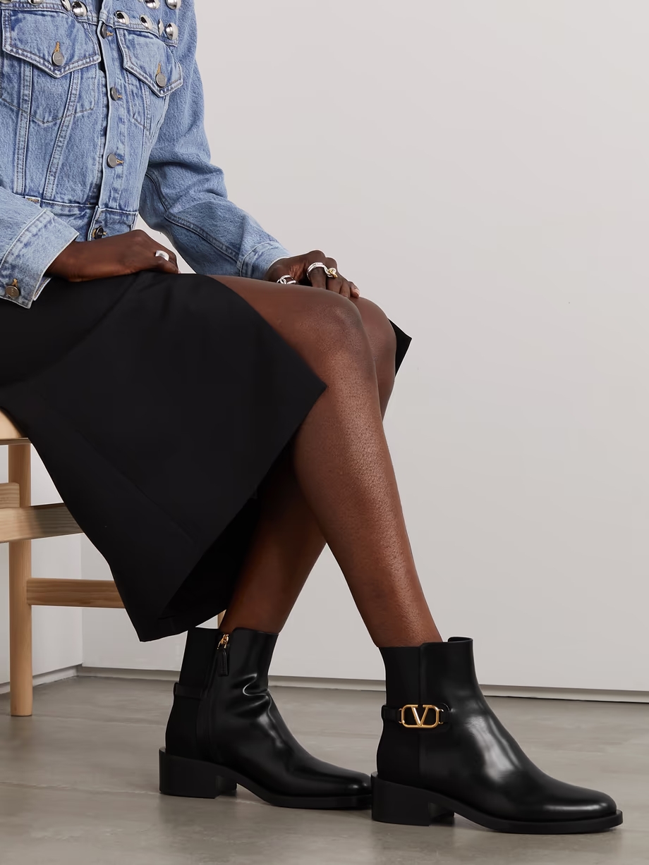 VLOGO embellished leather Chelsea boots VLOGO embellished leather Chelsea boots