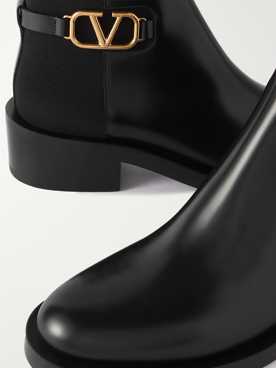 VLOGO embellished leather Chelsea boots VLOGO embellished leather Chelsea boots