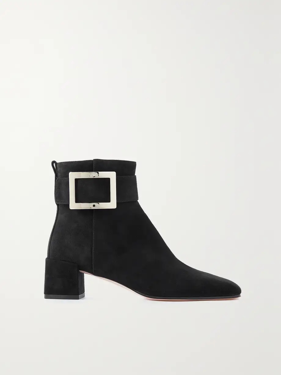 So Vivier buckled suede ankle boots So Vivier buckled suede ankle boots
