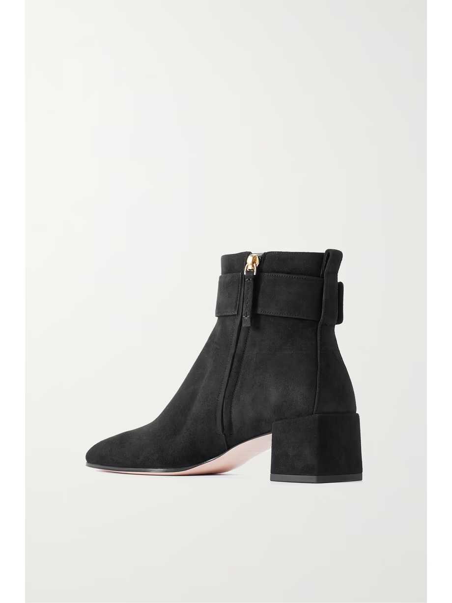 So Vivier buckled suede ankle boots So Vivier buckled suede ankle boots