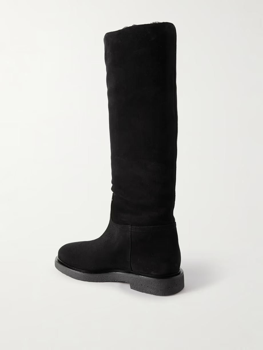 Shearling-lined suede knee boots Shearling-lined suede knee boots