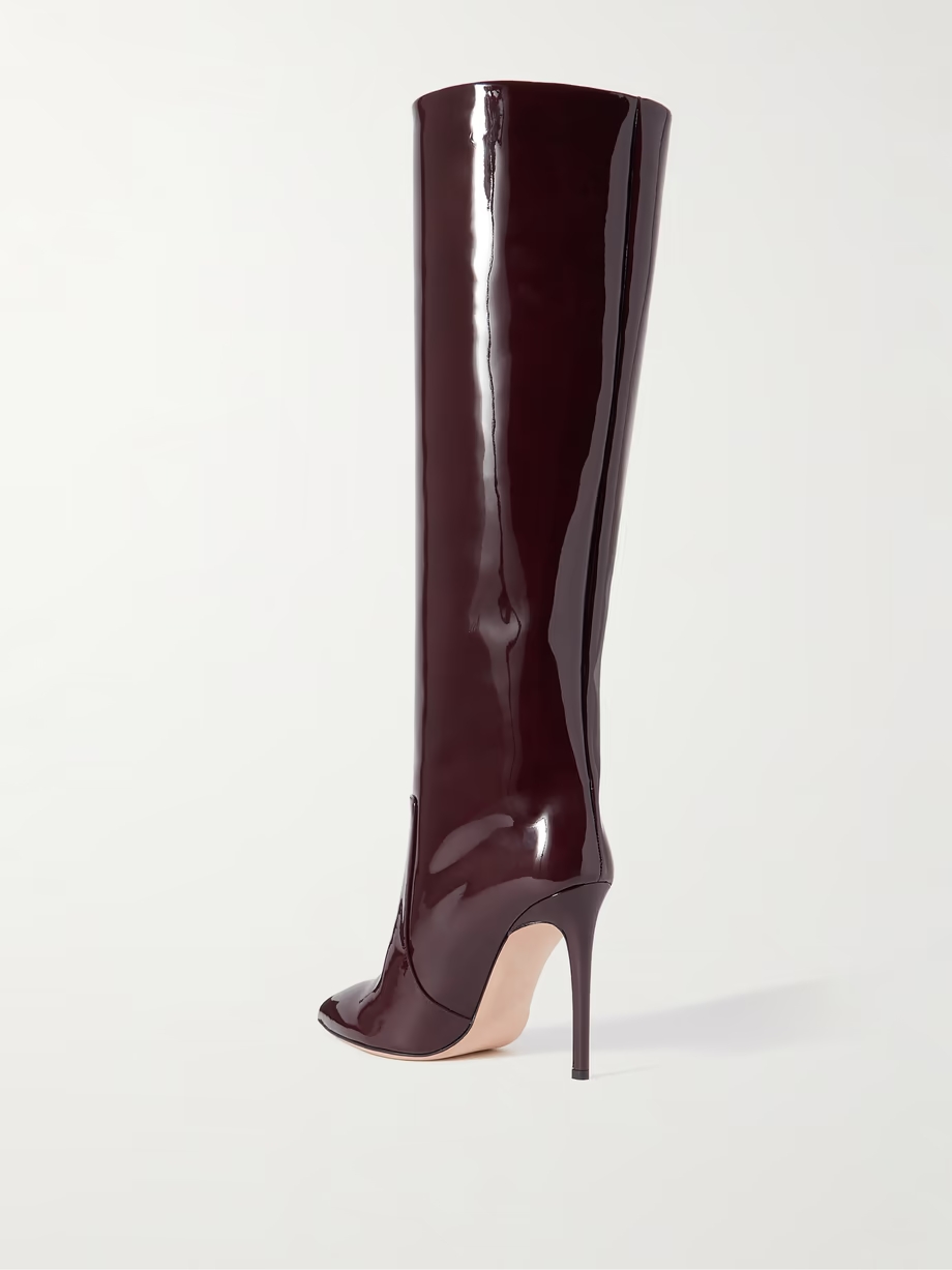 Stiletto patent-leather knee boots Stiletto patent-leather knee boots