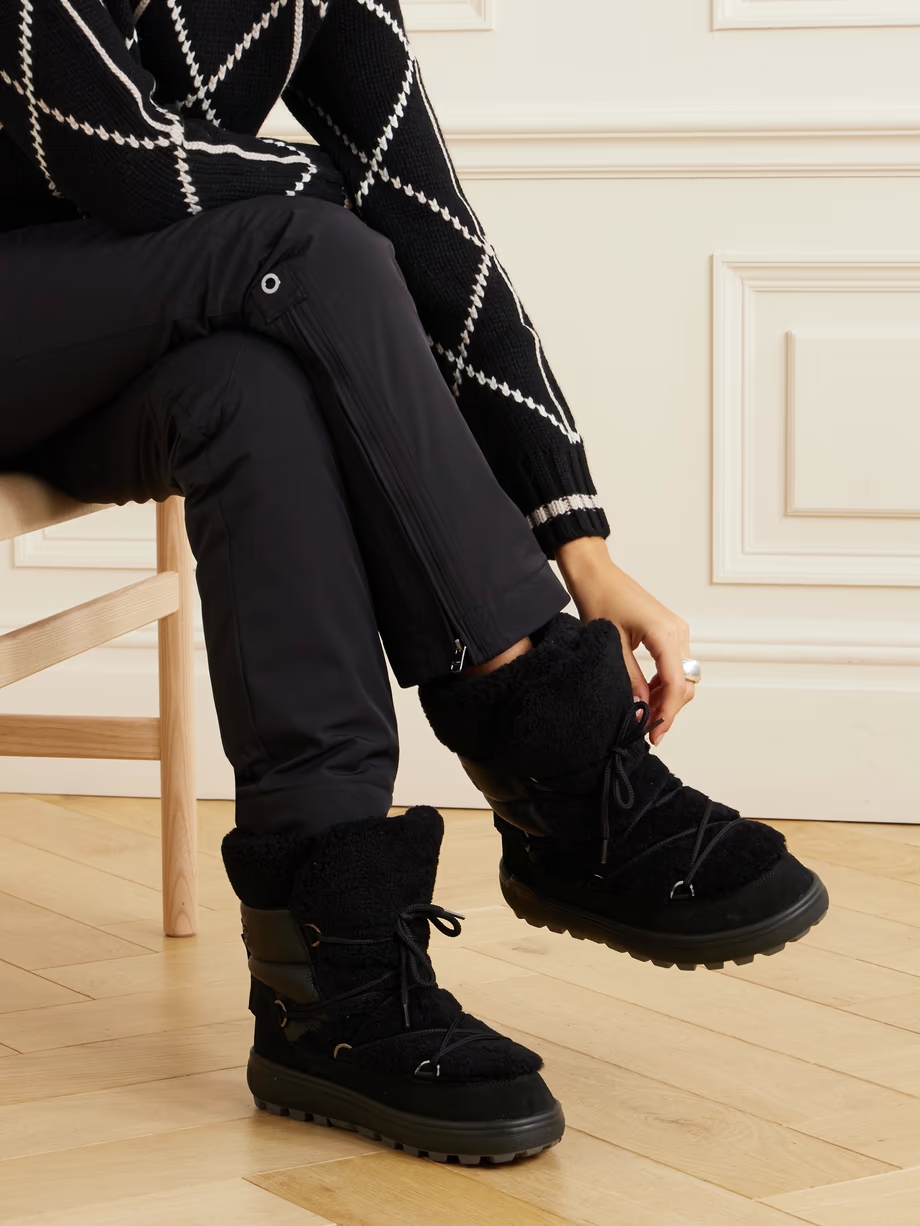 Chamonix shearling, leather and suede snow boots Chamonix shearling, leather and suede snow boots