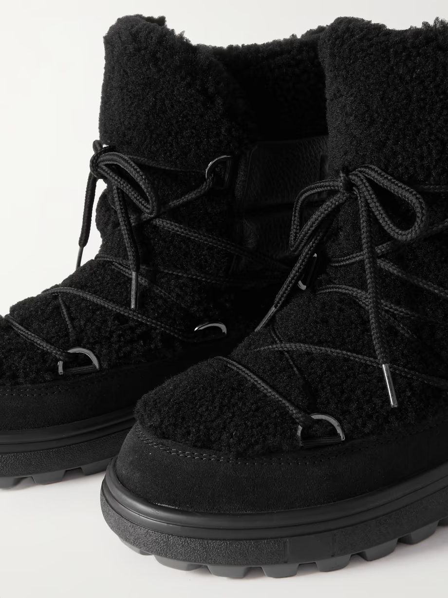 Chamonix shearling, leather and suede snow boots Chamonix shearling, leather and suede snow boots