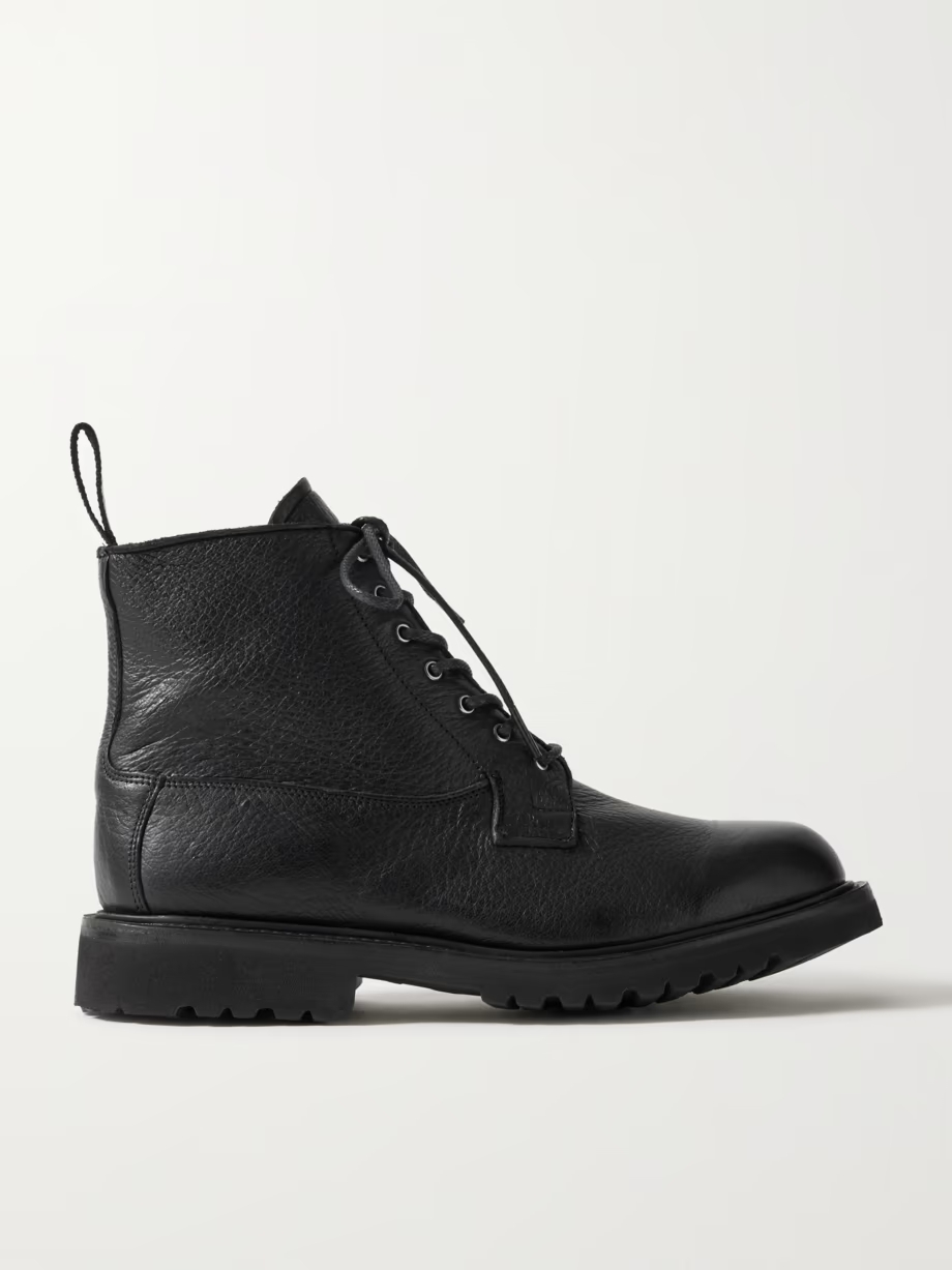 + Tricker’s Camilla textured-leather ankle boots + Tricker’s Camilla textured-leather ankle boots