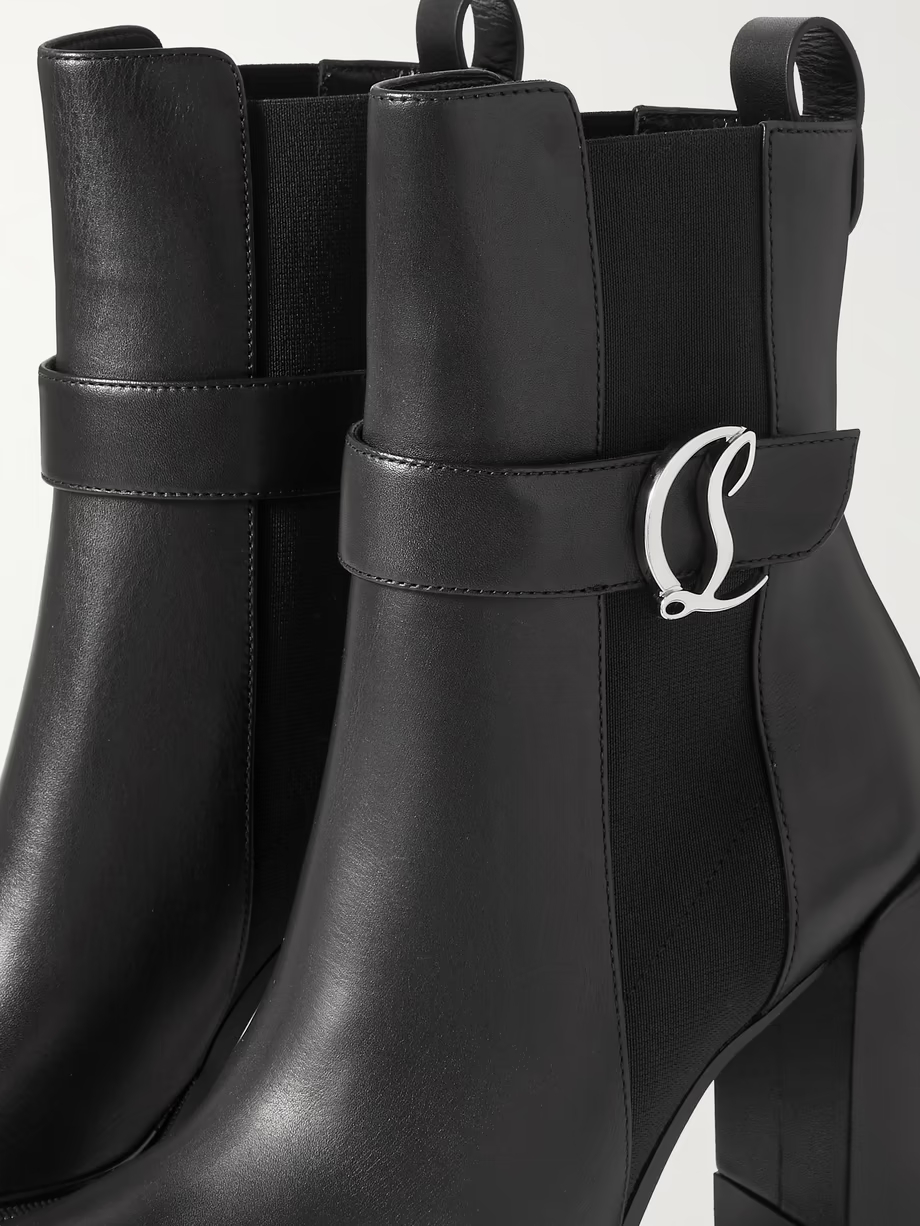 CL 100 logo-embellished leather Chelsea boots CL 100 logo-embellished leather Chelsea boots