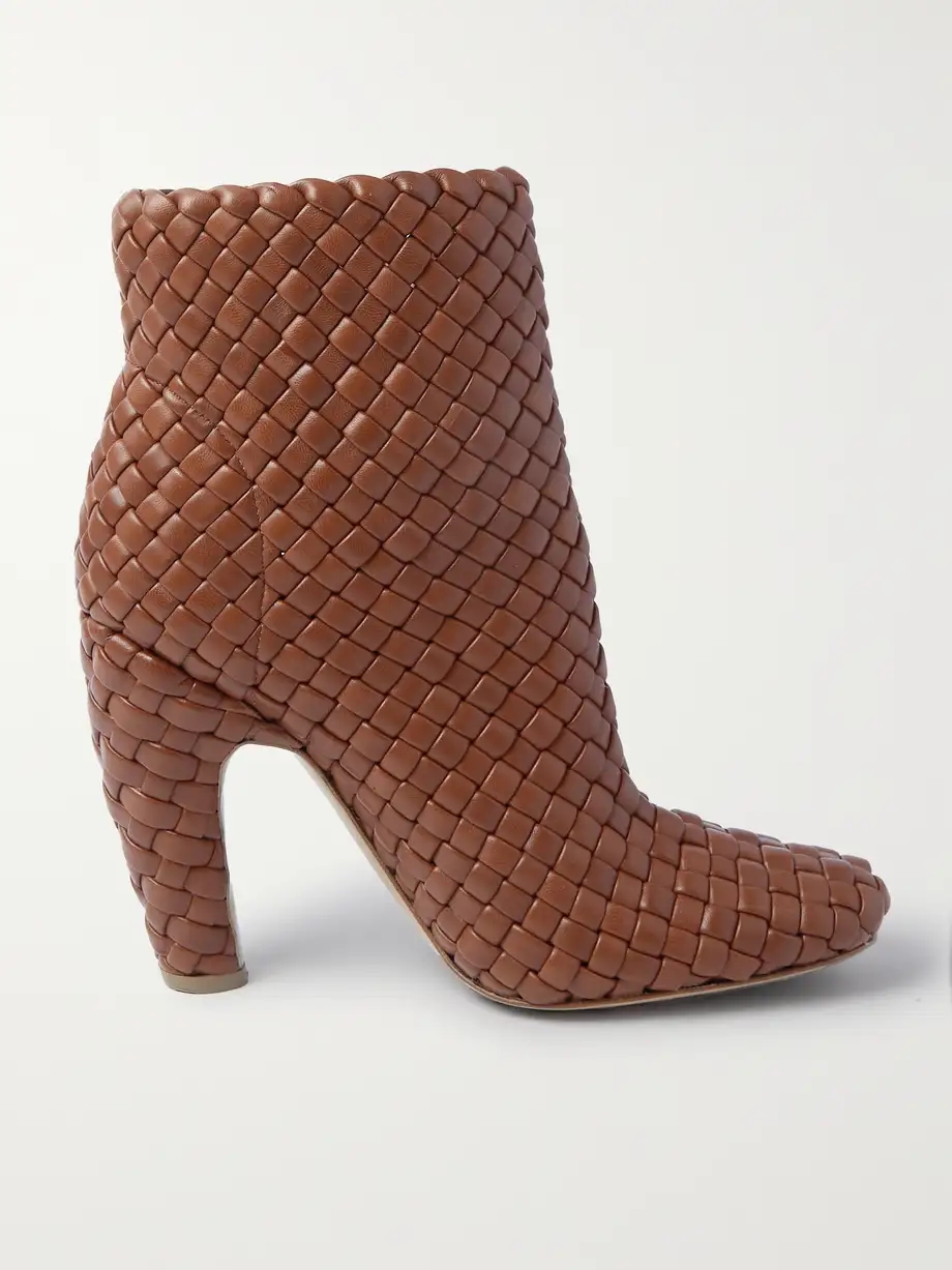 Mini Lido intrecciato leather ankle boots Mini Lido intrecciato leather ankle boots