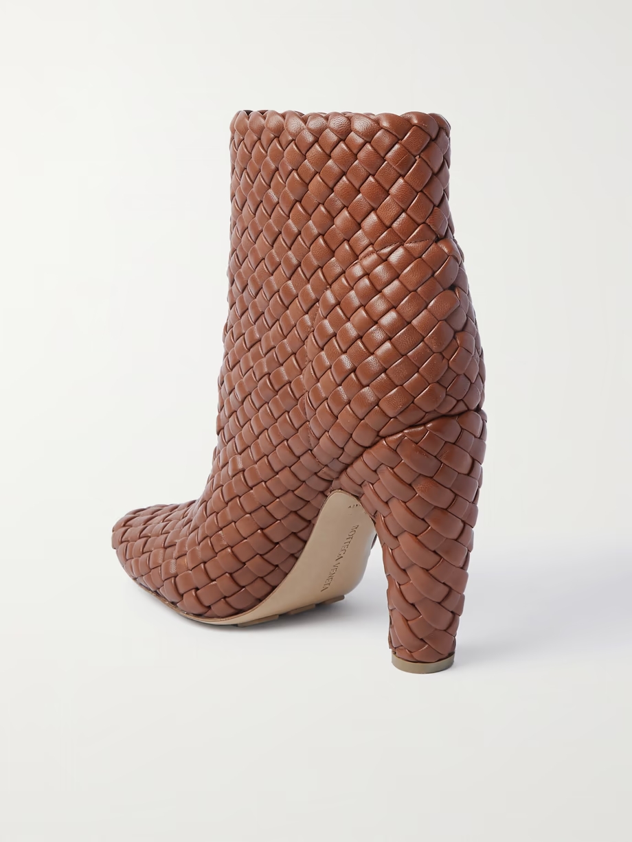 Mini Lido intrecciato leather ankle boots Mini Lido intrecciato leather ankle boots