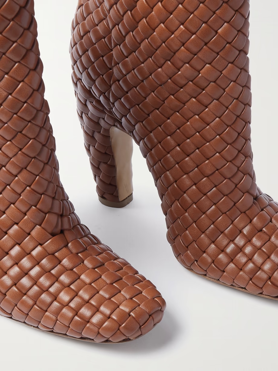 Mini Lido intrecciato leather ankle boots Mini Lido intrecciato leather ankle boots