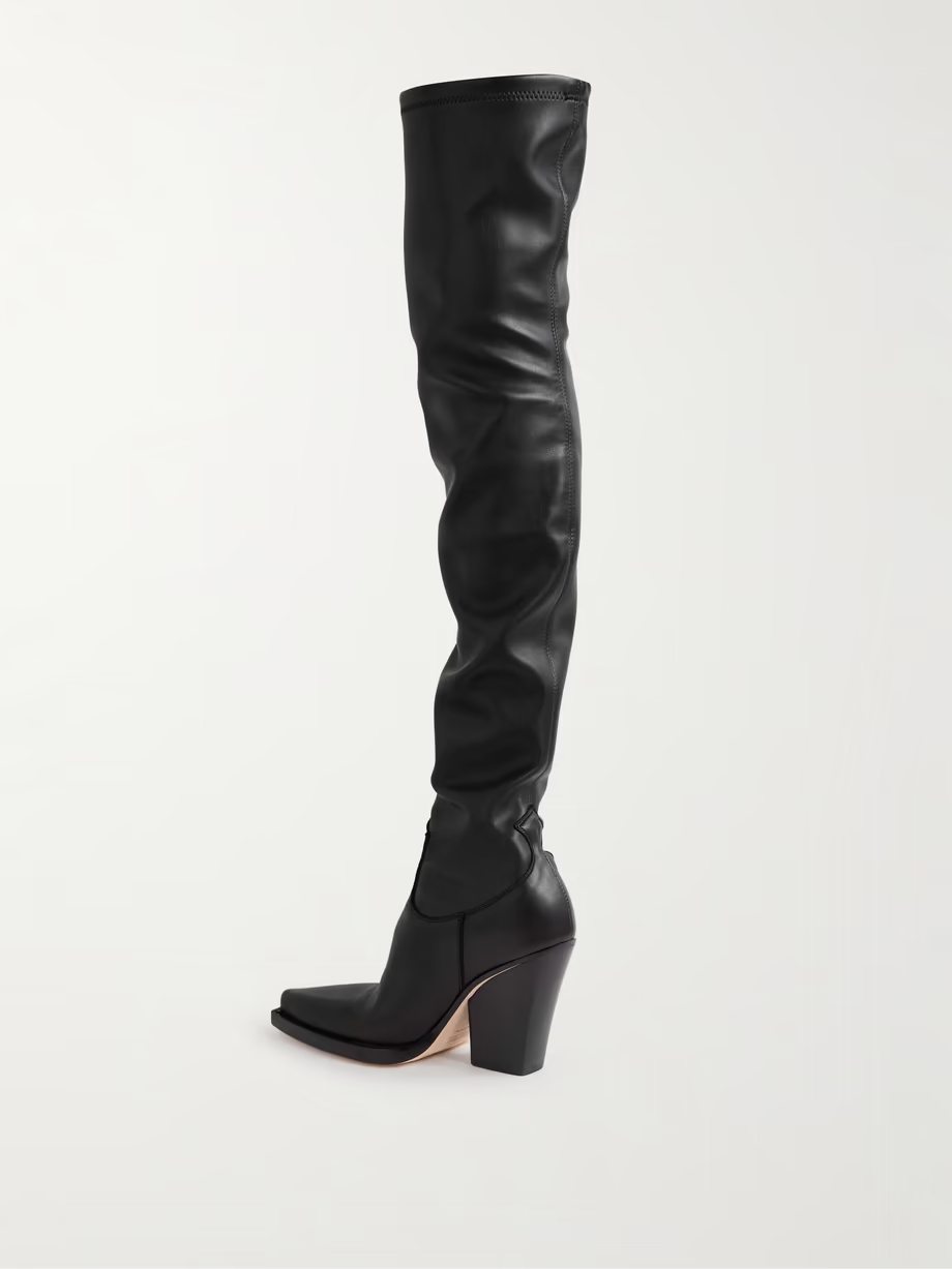 Vegas faux stretch-leather over-the-knee boots Vegas faux stretch-leather over-the-knee boots