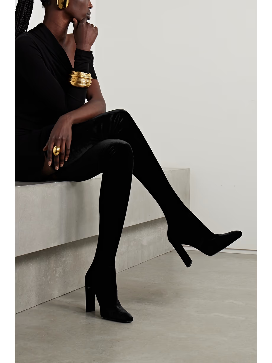 Velvet over-the-knee boots Velvet over-the-knee boots