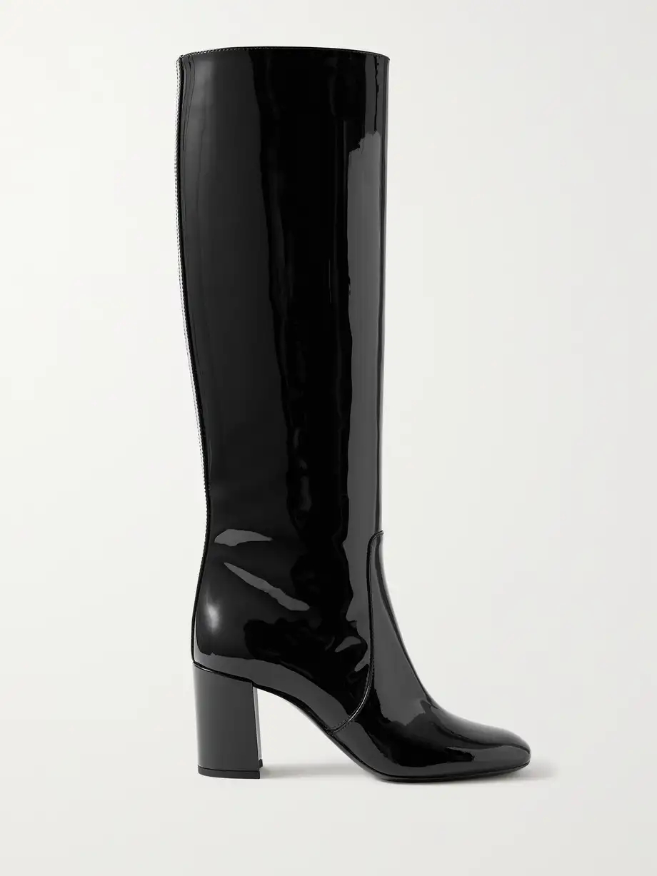Patent-leather knee boots Patent-leather knee boots