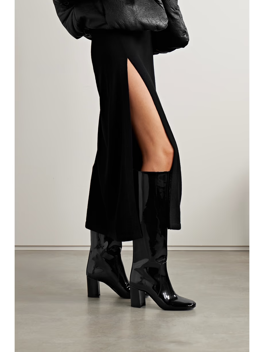 Patent-leather knee boots Patent-leather knee boots