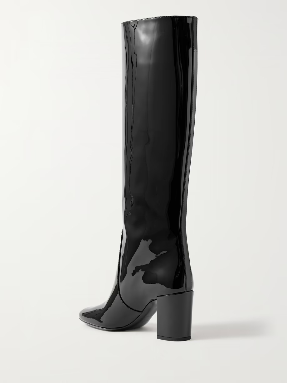 Patent-leather knee boots Patent-leather knee boots